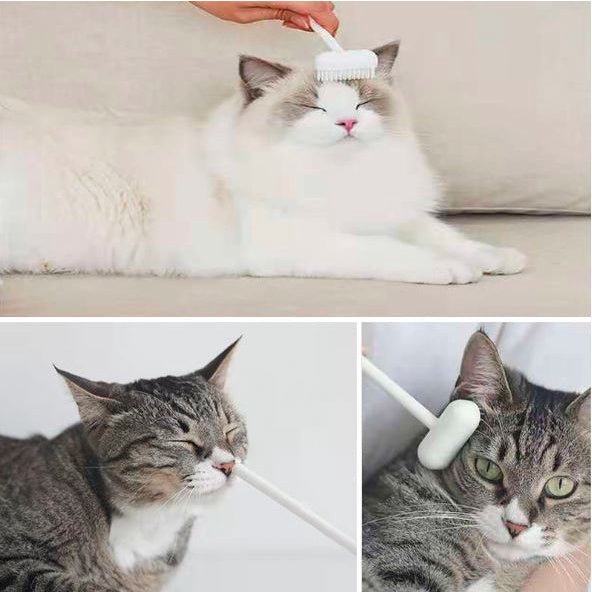 ❤️Pet Fur Grooming Cat Comb Cat Teaser Toy Cat Dog Massager Brush Scratcher Pet Supplies❤️